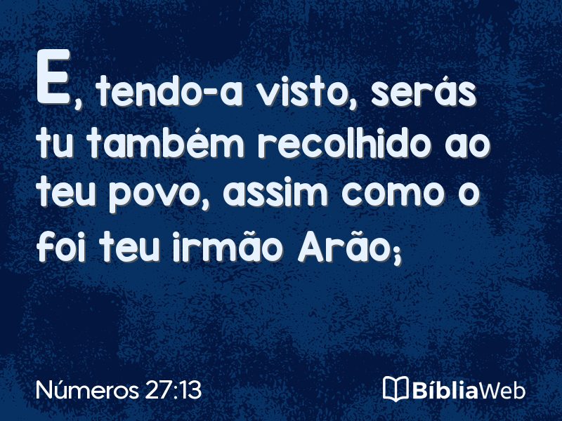 Números 27:13 em imagem para compartilhar
