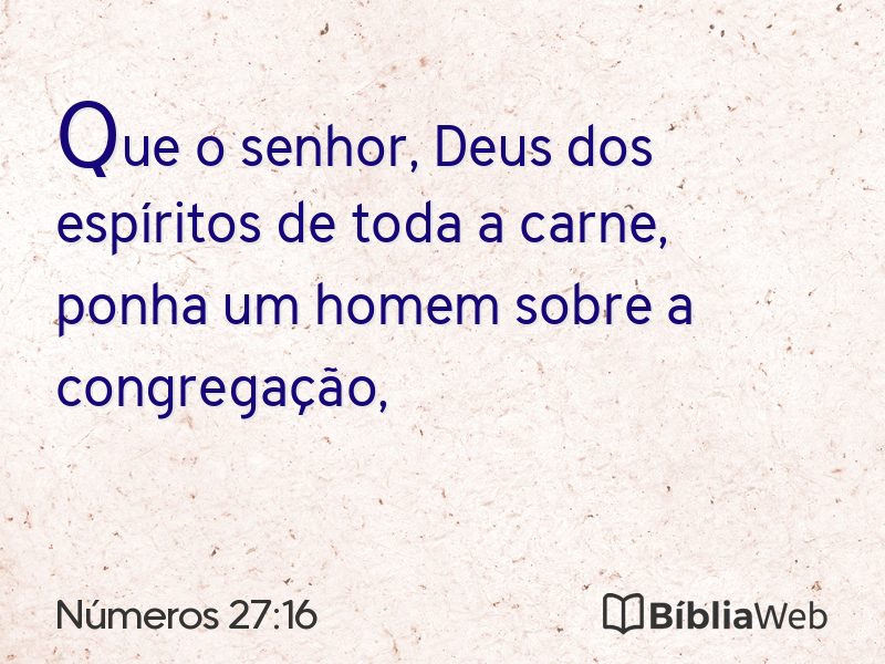 Números 27:16 em imagem para compartilhar