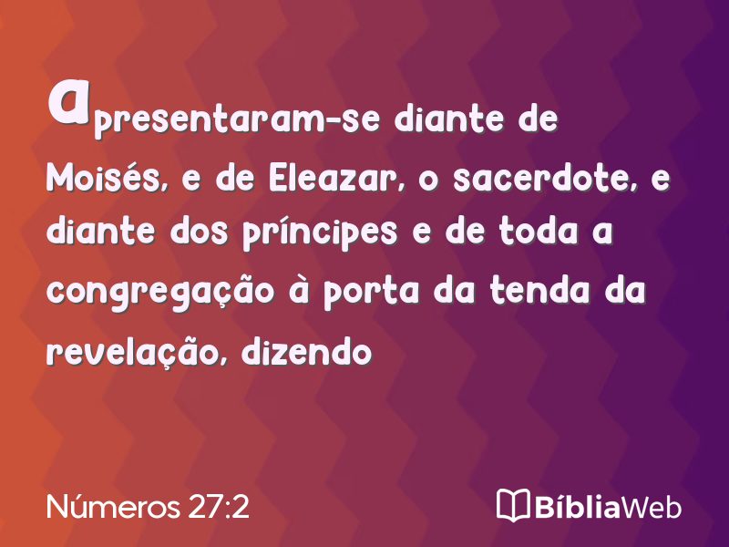 Números 27:2 em imagem para compartilhar