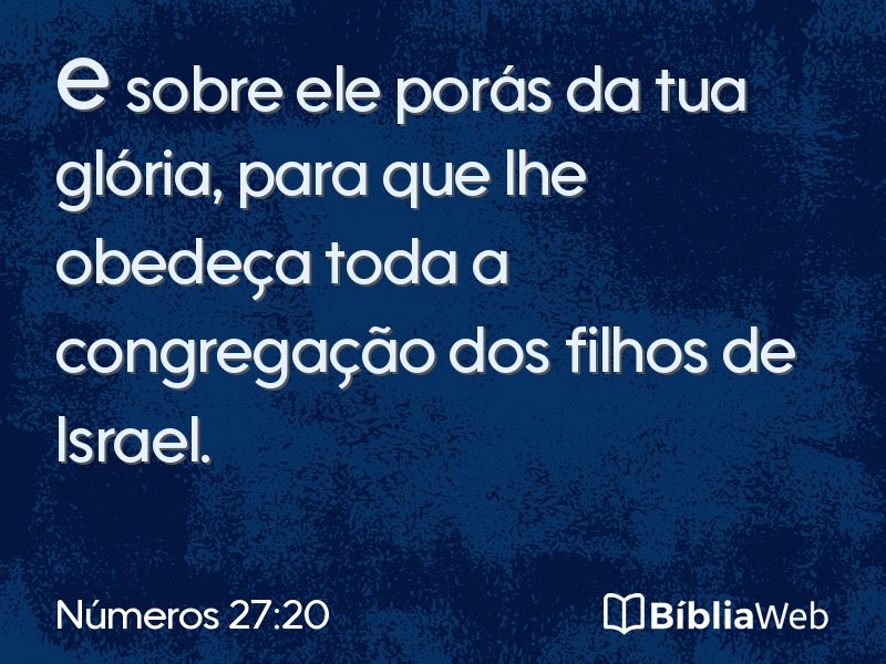 Números 27:20 em imagem para compartilhar