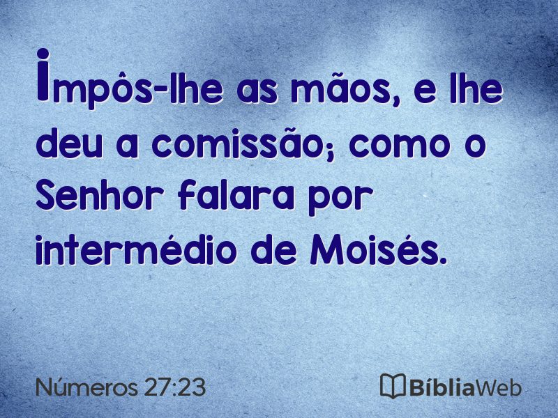 Números 27:23 em imagem para compartilhar