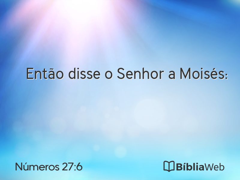 Números 27:6 em imagem para compartilhar