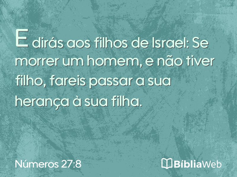 Números 27:8 em imagem para compartilhar