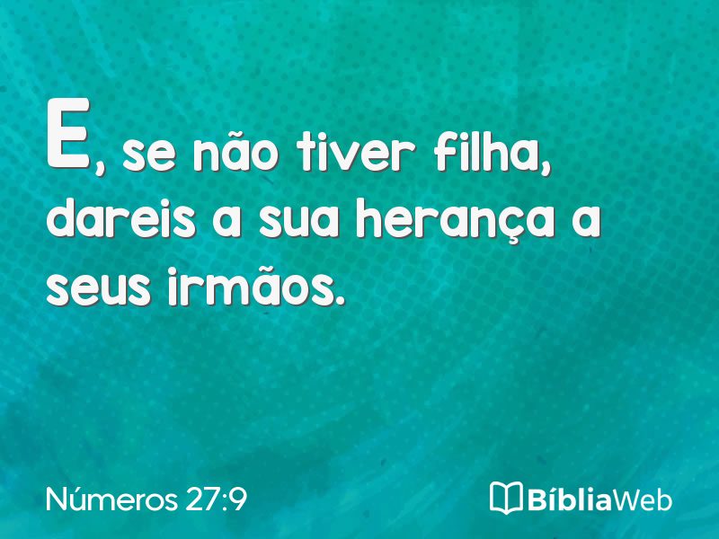 Números 27:9 em imagem para compartilhar