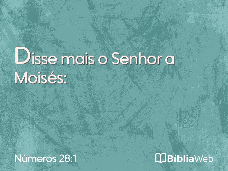 Números 28:1 em imagem para compartilhar