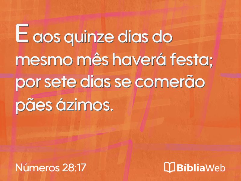 Números 28:17 em imagem para compartilhar