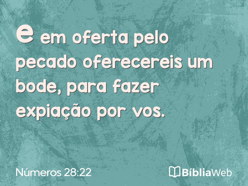 Números 28:22 em imagem para compartilhar