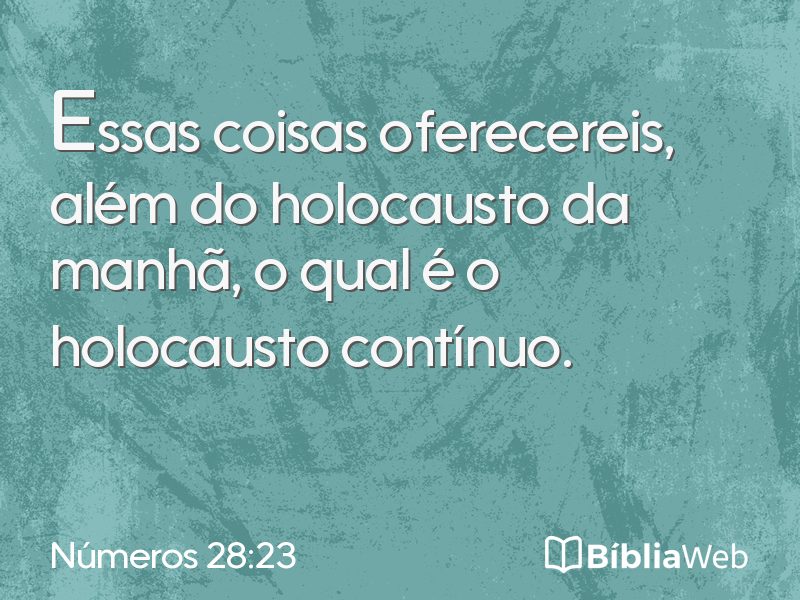 Números 28:23 em imagem para compartilhar