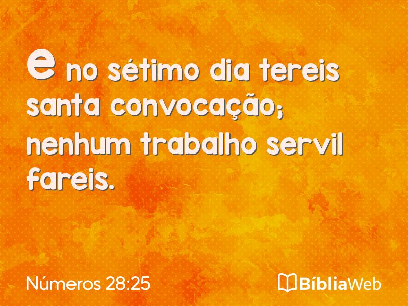 Números 28:25 em imagem para compartilhar