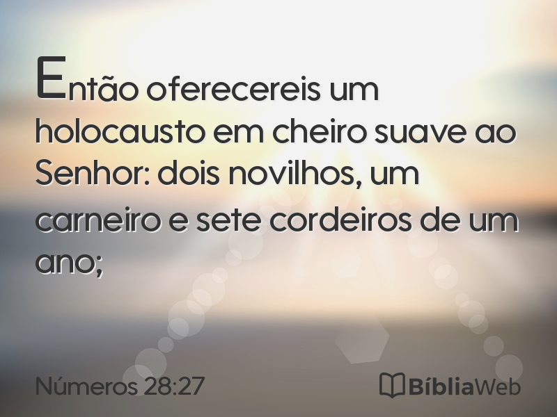 Números 28:27 em imagem para compartilhar