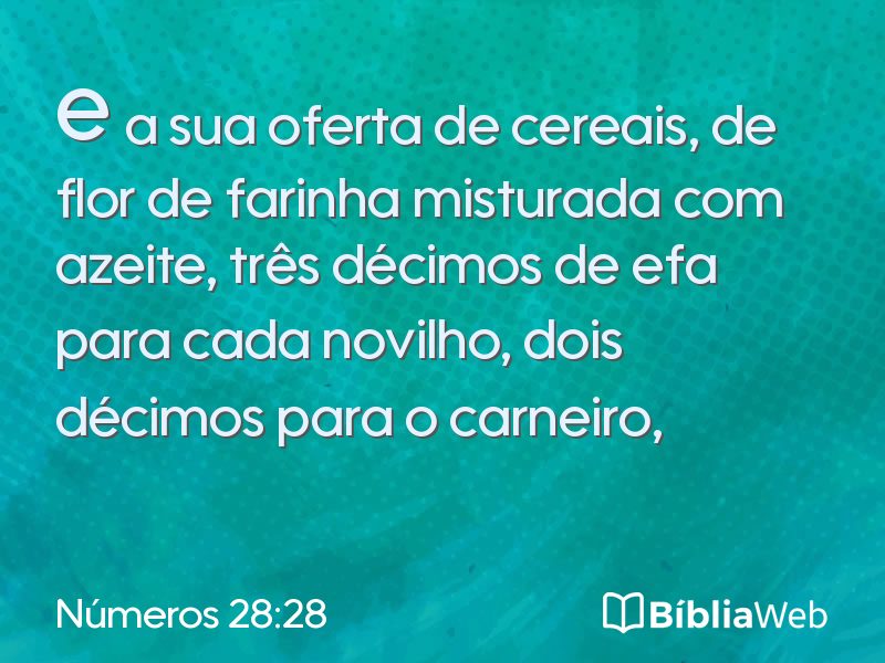 Números 28:28 em imagem para compartilhar