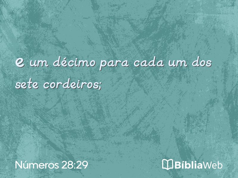 Números 28:29 em imagem para compartilhar