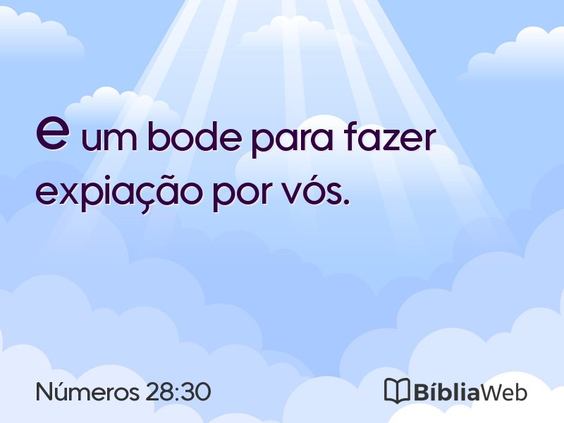 Números 28:30 em imagem para compartilhar