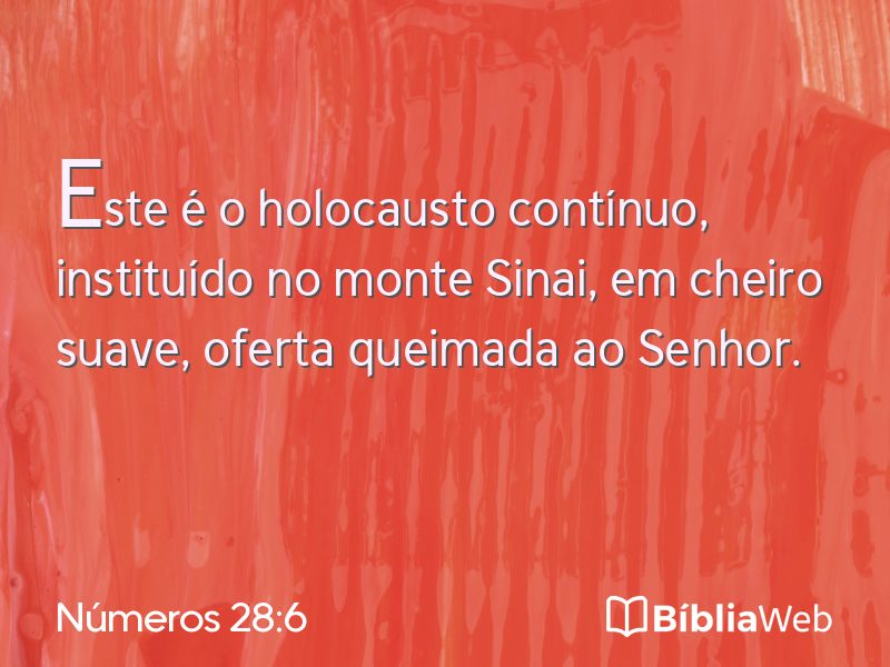 Números 28:6 em imagem para compartilhar
