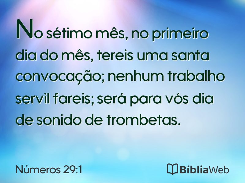 Números 29:1 em imagem para compartilhar