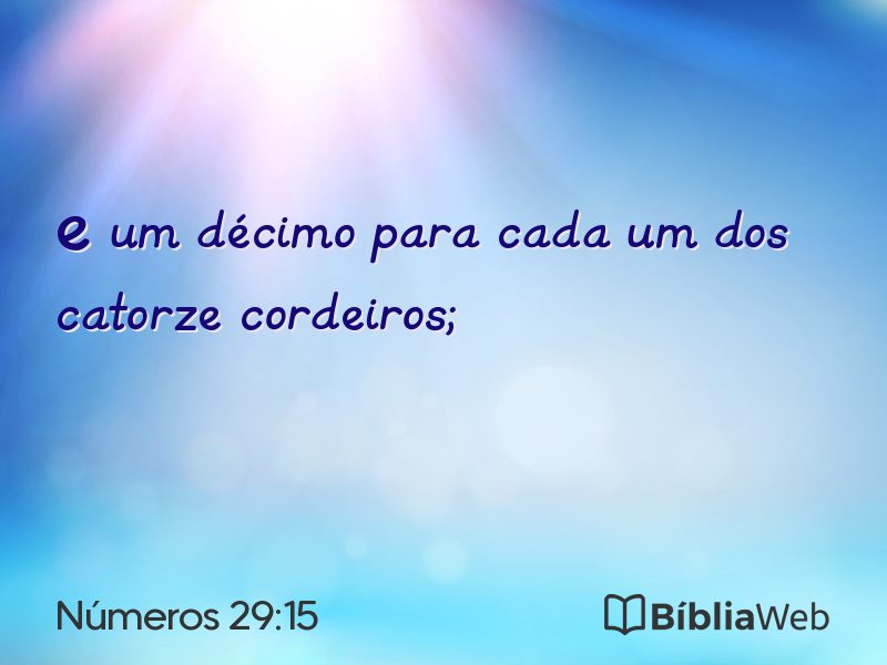 Números 29:15 em imagem para compartilhar