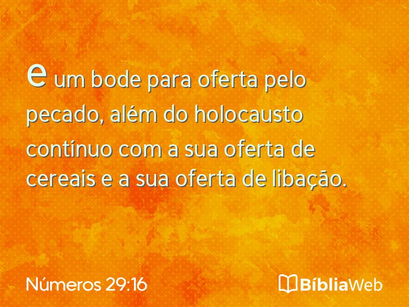 Números 29:16 em imagem para compartilhar