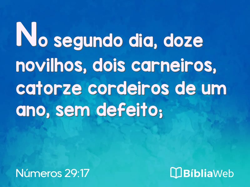 Números 29:17 em imagem para compartilhar