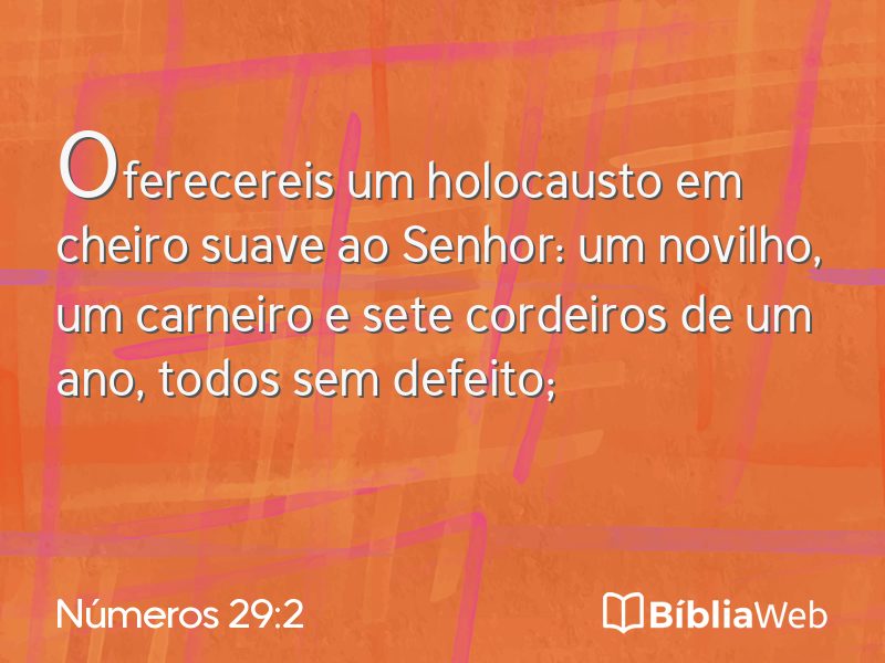 Números 29:2 em imagem para compartilhar
