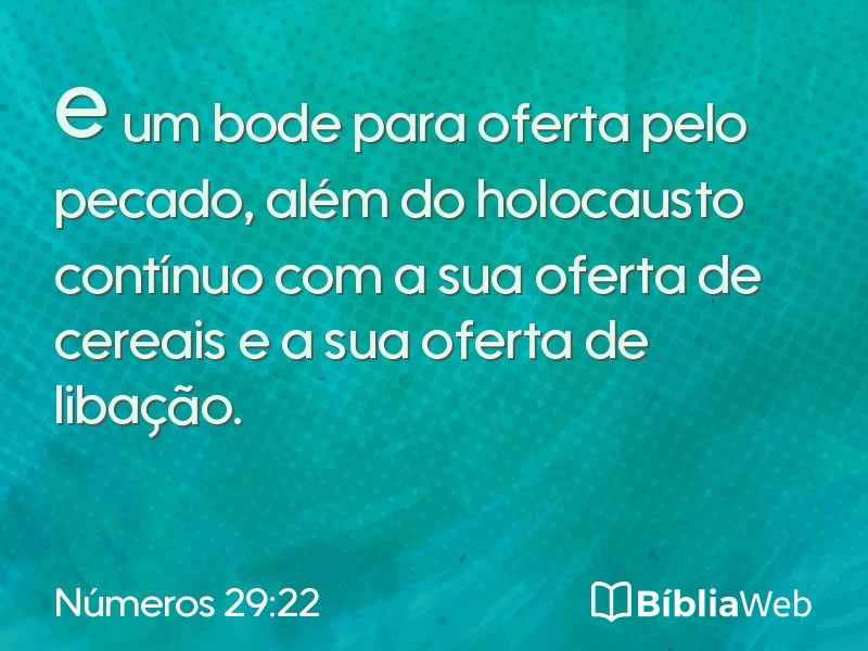 Números 29:22 em imagem para compartilhar