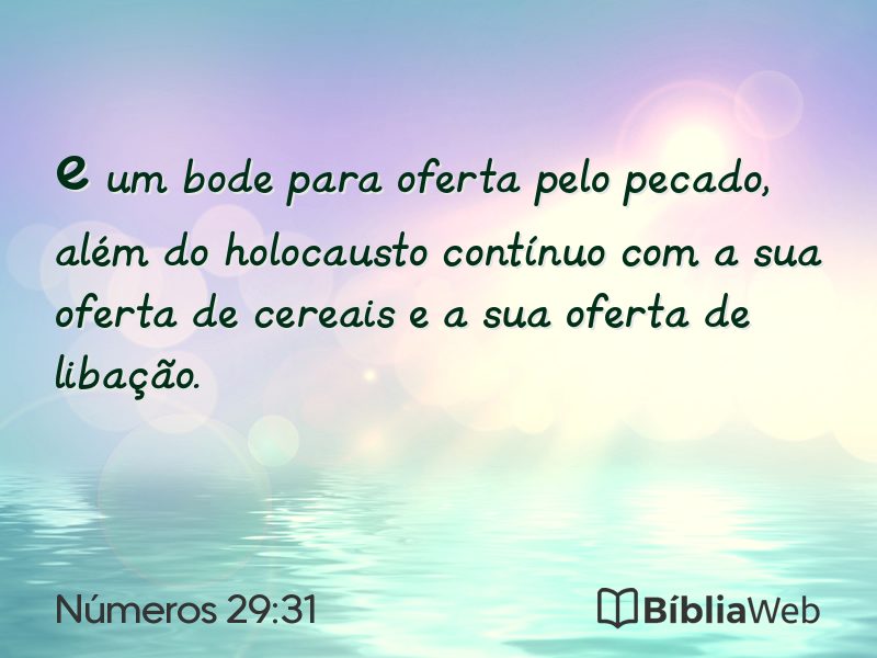 Números 29:31 em imagem para compartilhar