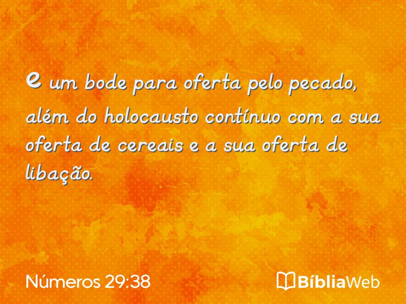 Números 29:38 em imagem para compartilhar