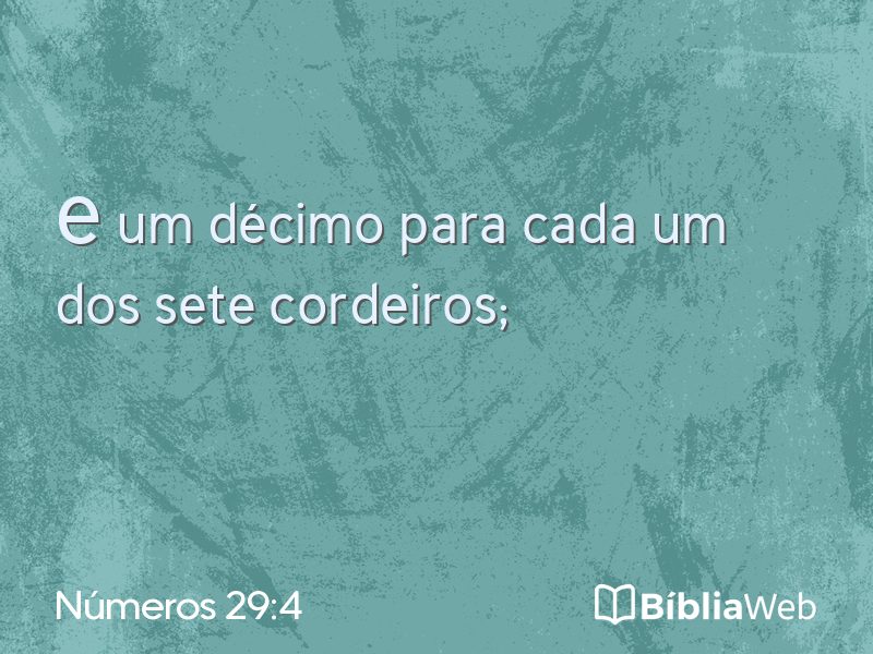 Números 29:4 em imagem para compartilhar