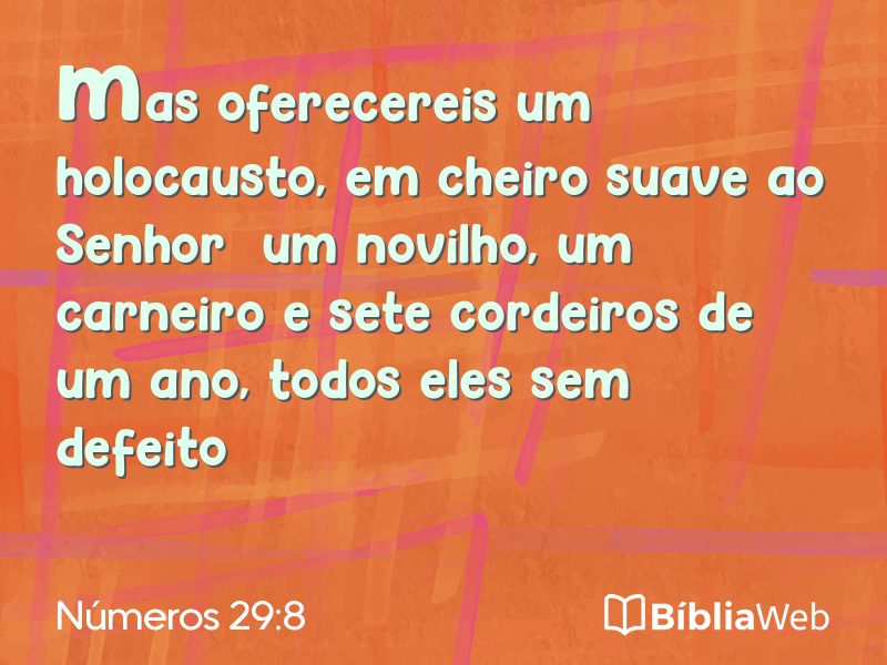 Números 29:8 em imagem para compartilhar