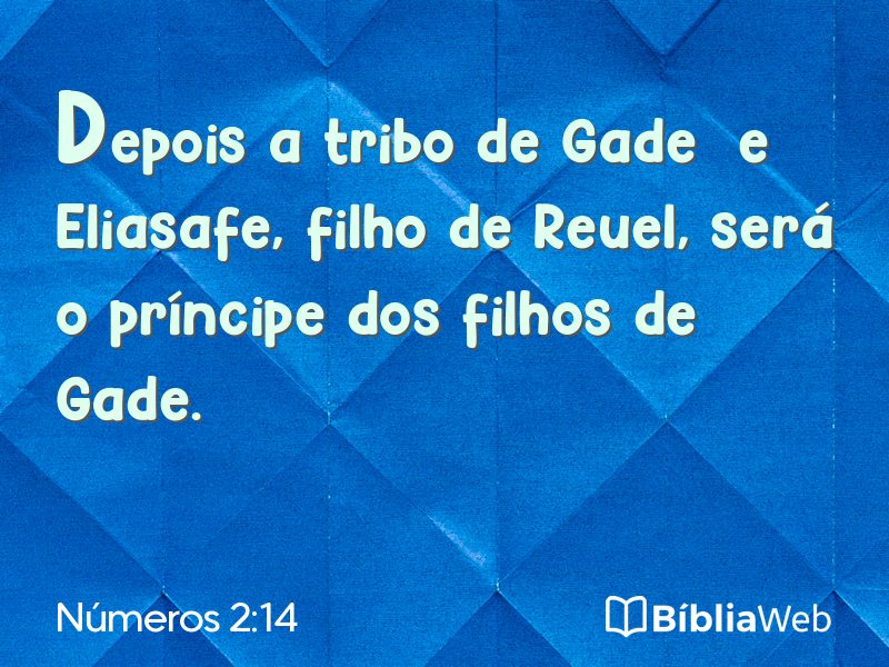 Números 2:14 em imagem para compartilhar