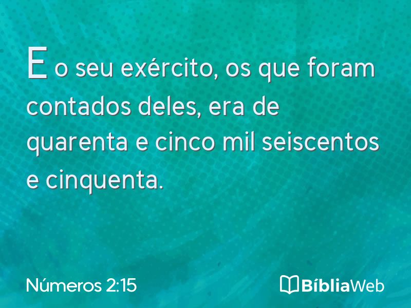 Números 2:15 em imagem para compartilhar