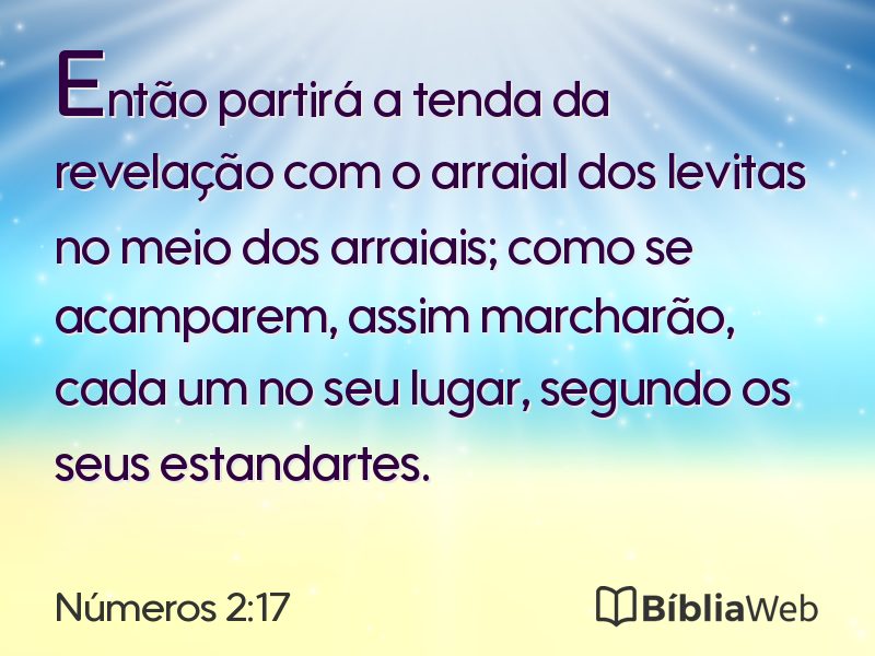 Números 2:17 em imagem para compartilhar