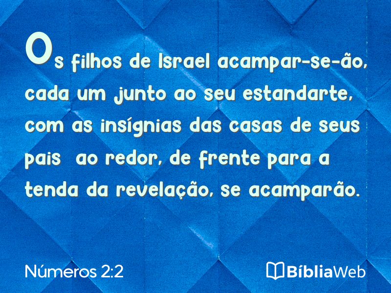 Números 2:2 em imagem para compartilhar