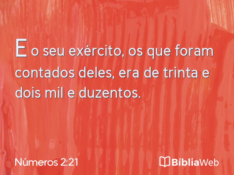 Números 2:21 em imagem para compartilhar