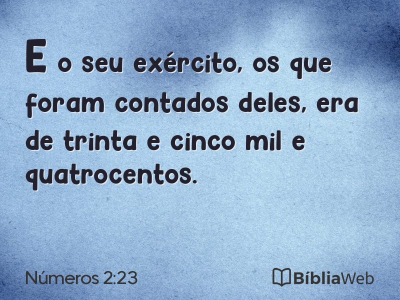Números 2:23 em imagem para compartilhar