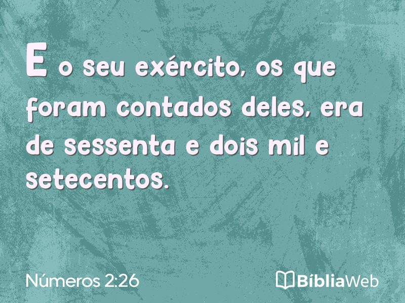 Números 2:26 em imagem para compartilhar