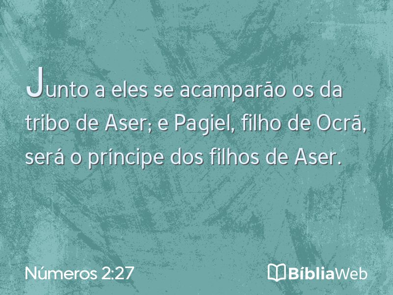 Números 2:27 em imagem para compartilhar