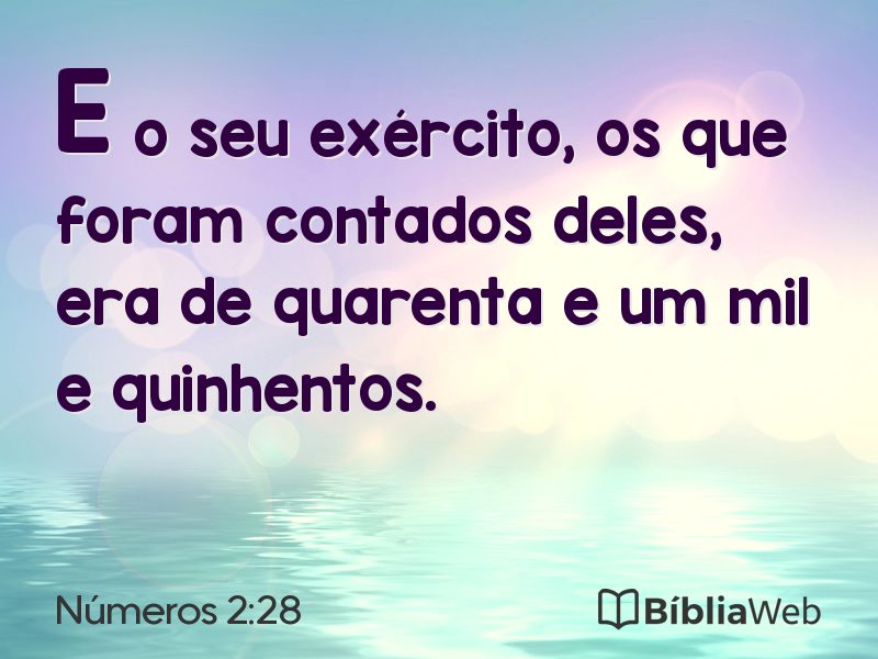 Números 2:28 em imagem para compartilhar