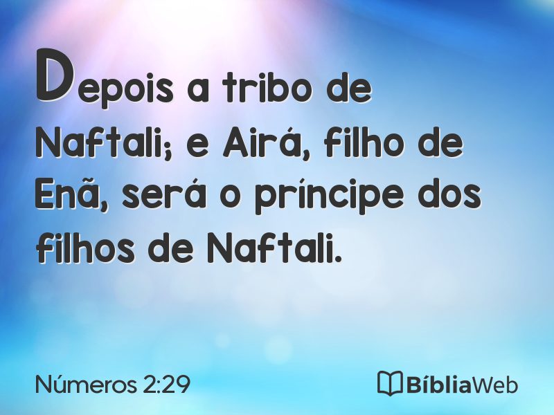 Números 2:29 em imagem para compartilhar