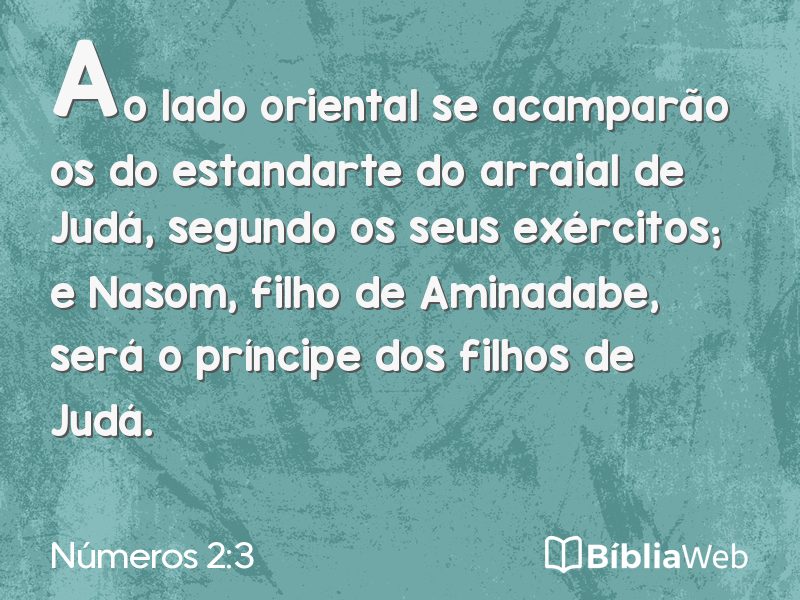 Números 2:3 em imagem para compartilhar