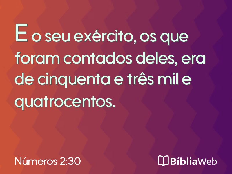 Números 2:30 em imagem para compartilhar
