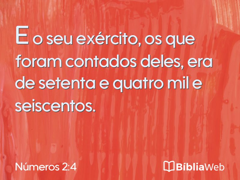 Números 2:4 em imagem para compartilhar