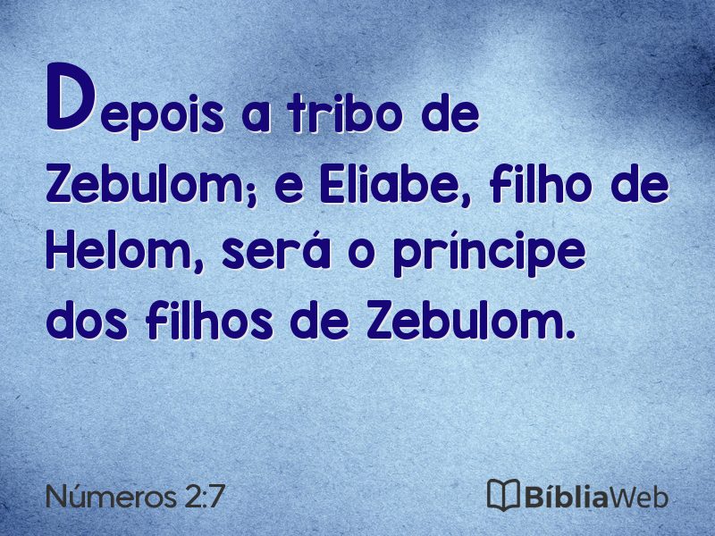 Números 2:7 em imagem para compartilhar