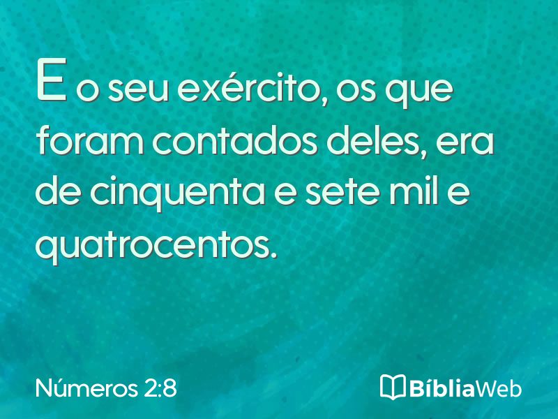 Números 2:8 em imagem para compartilhar