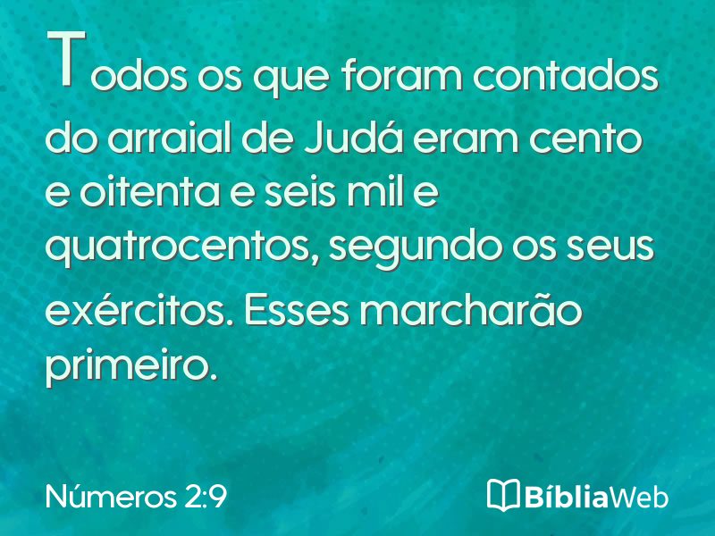 Números 2:9 em imagem para compartilhar