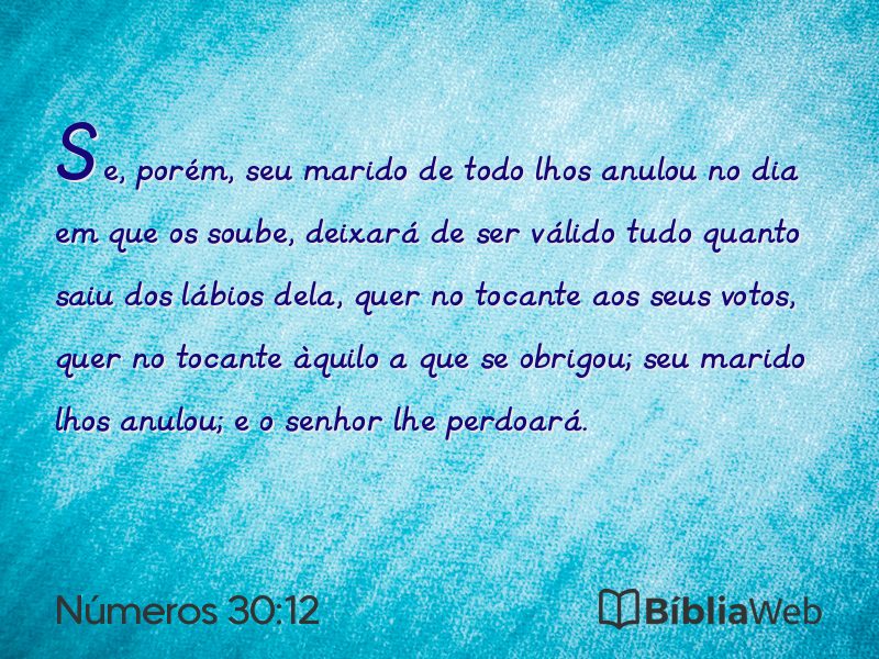 Números 30:12 em imagem para compartilhar