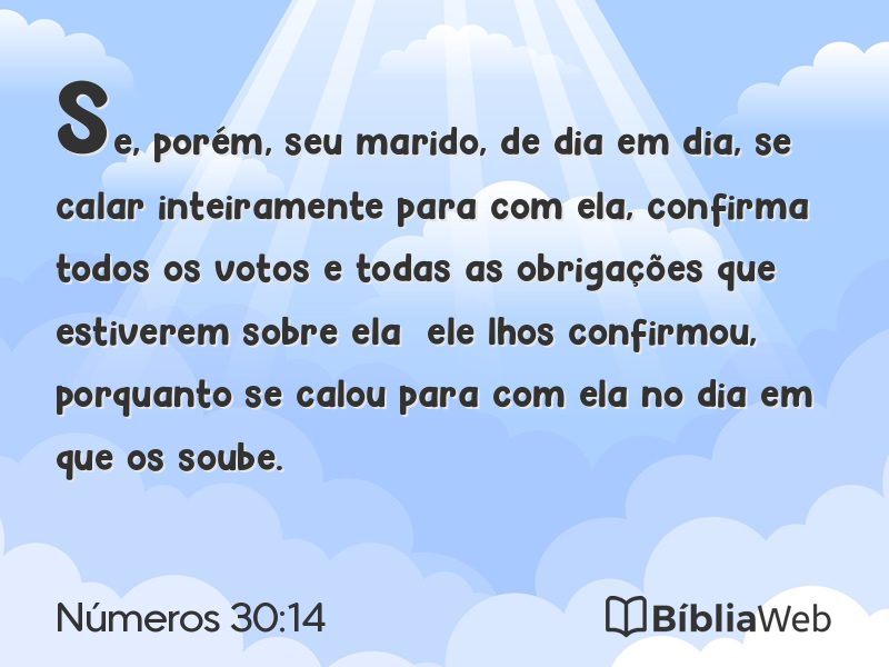 Números 30:14 em imagem para compartilhar
