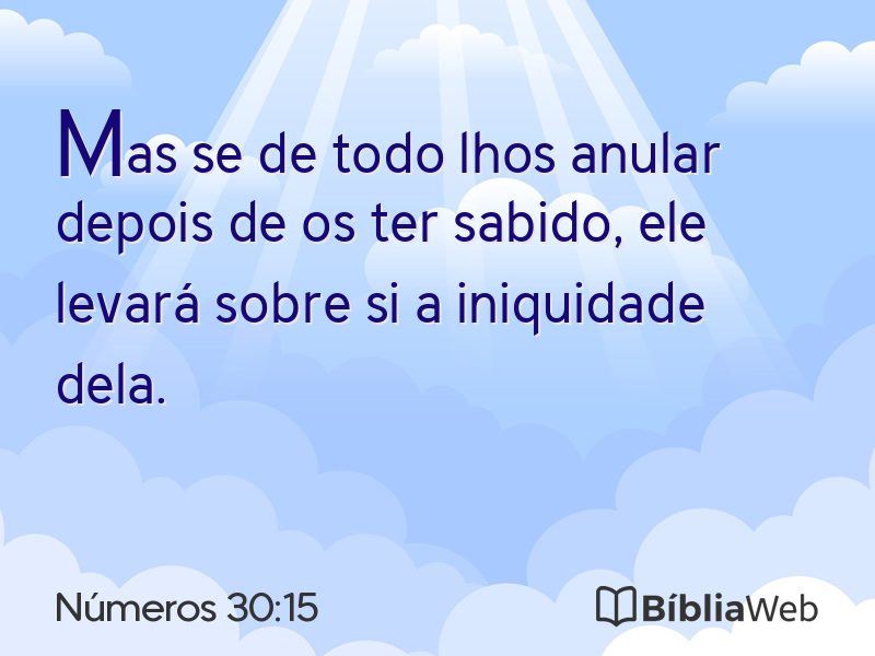 Números 30:15 em imagem para compartilhar