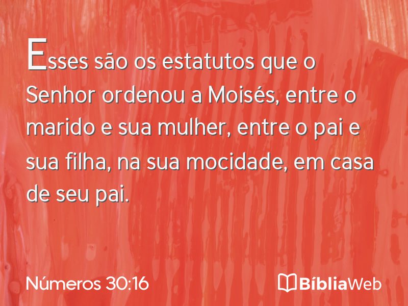 Números 30:16 em imagem para compartilhar