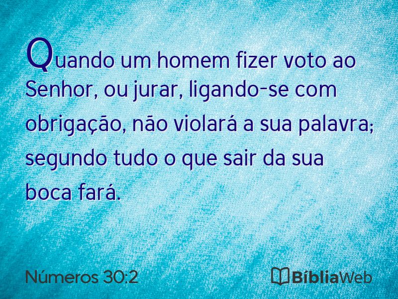 Números 30:2 em imagem para compartilhar