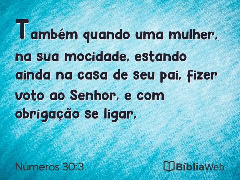 Números 30:3 em imagem para compartilhar